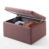 Pouf with storage compartment contemporaryfabricleather