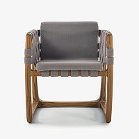 Contemporary dining chair BUNGALOW outdoorfabricteak base