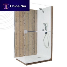 Resin shower cubicle ELMER-120-BE-SAPINtempered glassaluminumfixed
