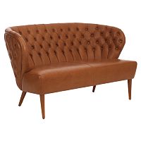 Chesterfield sofa FADOfabricleatherbrown