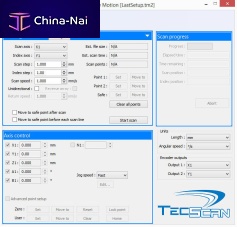 Monitoring software TecView Motiondata acquisitionfor aeronauticsscanner