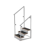 Straight rehabilitation staircase 10.FI.5001with 2 handrails