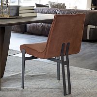 Traditional chair VENUSindoorin synthetic fabricmetal base