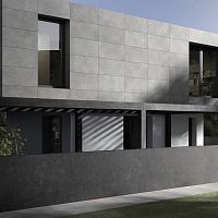 Exterior wall-covering porcelain stonewarestructuremarble look