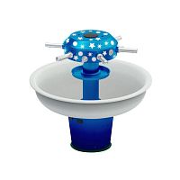 Hand basin with post LAGOONroundmarblestainless steel