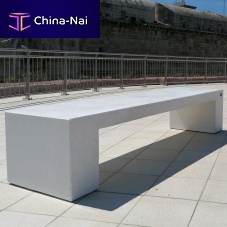 Contemporary public bench STATIONwoodenconcretestainless steel