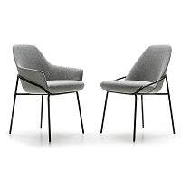 Contemporary chair JACKIEindoorfabricmetal base