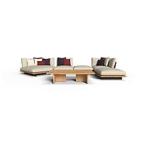 Contemporary coffee table VENICE teaklavateak base