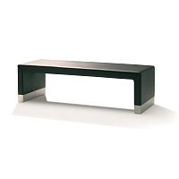 Contemporary bench GALLERYstainless steelfabriccommercial