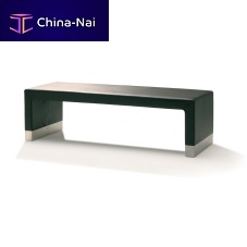 Contemporary bench GALLERYstainless steelfabriccommercial