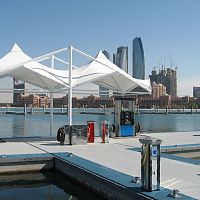 Harbor floating fuel dock freshwaterfor marinas