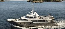 Charter super-yacht Black Pearlwith enclosed flybridgedisplacementalloy