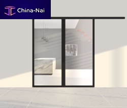 Aluminum sliding system Slideways 5730 - Doubleglass doorconcealed runnerwall-mounted