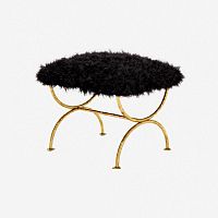 Unique design ottoman SENSAIbrasssquareupholstered