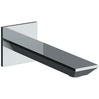 Chrome-plated brass washbasin spout 130AVwall-mounted