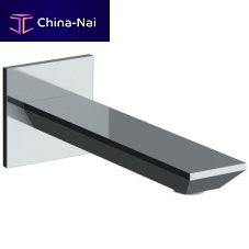Chrome-plated brass washbasin spout 130AVwall-mounted