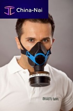 Reusable respirator colorex standard A2-P3R Dhalf-masksingle-filterwith valve
