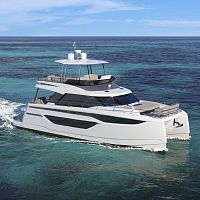 Catamaran express cruiser M48inboardtwin-engineflybridge