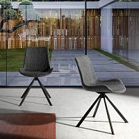 Contemporary chair 4071indoorfabricpainted steel base