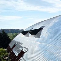 Roofing with solar panel RIVERCLACK® ENERGY pitchedaluminum
