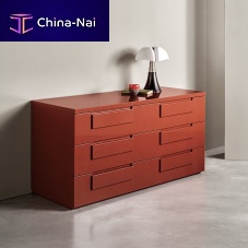 Contemporary chest of drawers NOTEglossy lacquered woodoakmatte lacquered wood