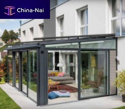 Aluminum conservatory PentaPVCwith sliding door