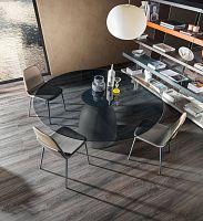 Contemporary table Janeirowoodglassconcrete base
