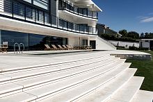 Straight staircase LUGET N�7 CLAIR - TREADS BRUSHEDstone stepoutdoorcontemporary