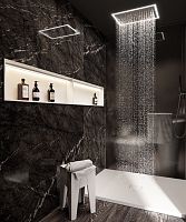 Rectangular shower base MINIMUMabove floorSolid Surfacecustom