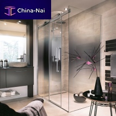 Walk-in shower OSAKA GRAPHITEglasssliding doorrectangular