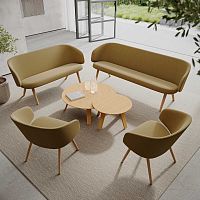 Contemporary sofa Solafabricgraybrown