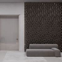 Interior wall-covering TETRAPODceramic3Dstone look