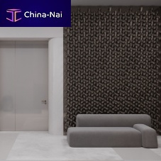 Interior wall-covering TETRAPODceramic3Dstone look