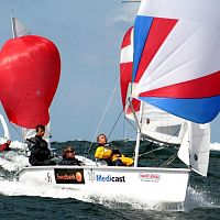 Multiple sailing dinghy C55skiffregattainstructional