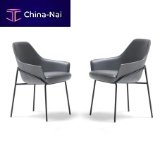 Contemporary dining chair JACKIEindoorleathermetal base
