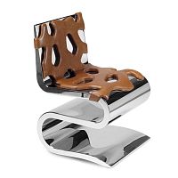 Original design chair Berserkerindoorleatherpolished stainless steel base