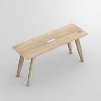Contemporary bench AETASoakbeechash