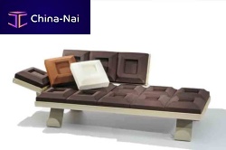 Original design daybed CIOCCOSOFfabricwoodenpowder-coated steel