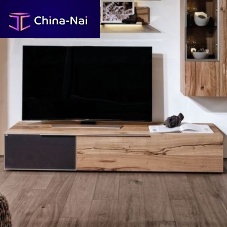 Contemporary TV cabinet V-Alpinlowboardwith drawersoak