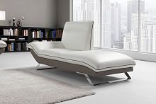 Contemporary daybed FLORENCEfabricleatherstainless steel base