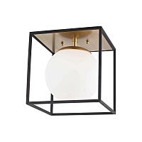 Contemporary ceiling light AIRAsquarebrassnickel