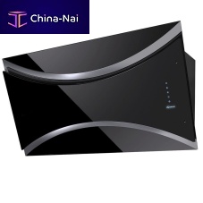 Wall-mounted range hood CLIOwith built-in lightingoriginal designblack