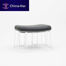Contemporary ottoman PINS & NEEDLESleathermetalupholstered