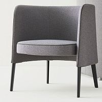 Contemporary armchair AGORfabricleathermetal