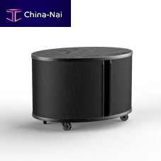 Contemporary sideboard 67 ELLIPSETOWER lacquered woodwood veneeraluminium