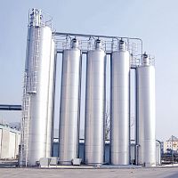 Stainless steel silo Globosiloweldedwith extractorwith mixer
