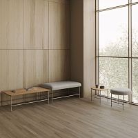 Contemporary bench NUCleatherfabricwithout backrest