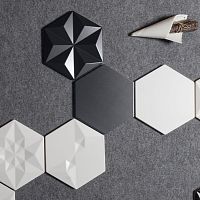 Indoor hexagonal tile ORIGAMIkitchenbathroomwall