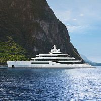 Cruising mega-yacht 8004raised pilothouse