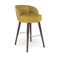 Contemporary bar chair Dauntlessindoorvelvetpolished brass